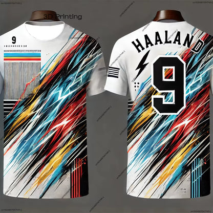 New Arrival Soccer Jersey Children'S Adult Fan Jersey T-Shirt HAALAND No.9 Casual and Comfortable Top American Trendy Design
