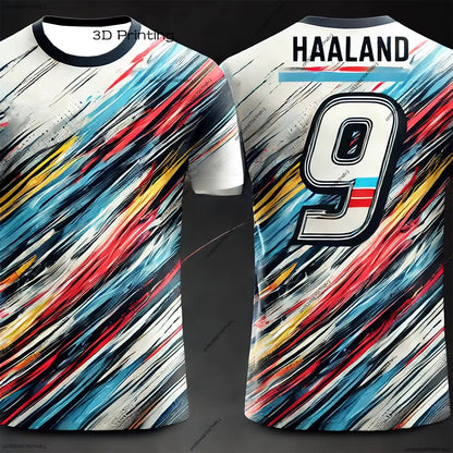 New Arrival Soccer Jersey Children'S Adult Fan Jersey T-Shirt HAALAND No.9 Casual and Comfortable Top American Trendy Design