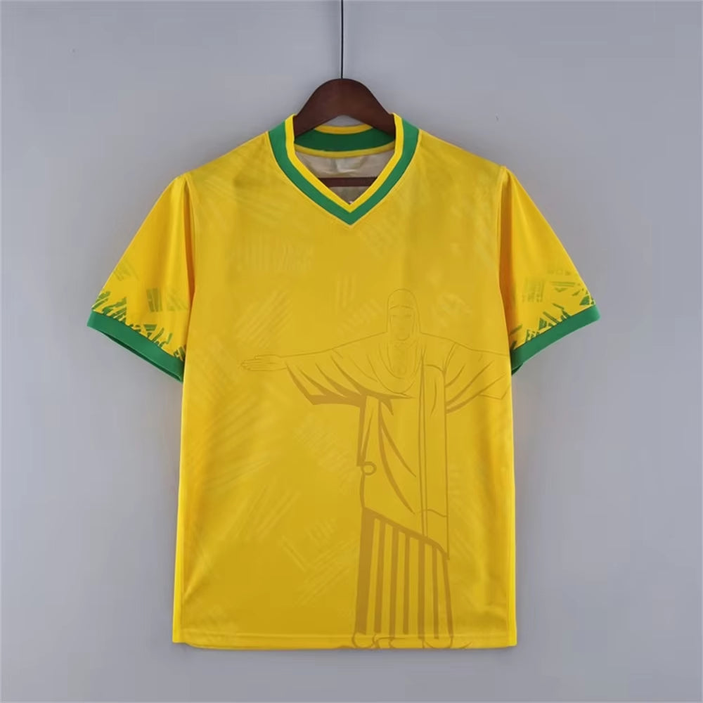 Summer Football Training Top Brazil Special Edition Jesus Black Grey Football Jersey Adult Children Outdoor Quick-Drying Tshirts