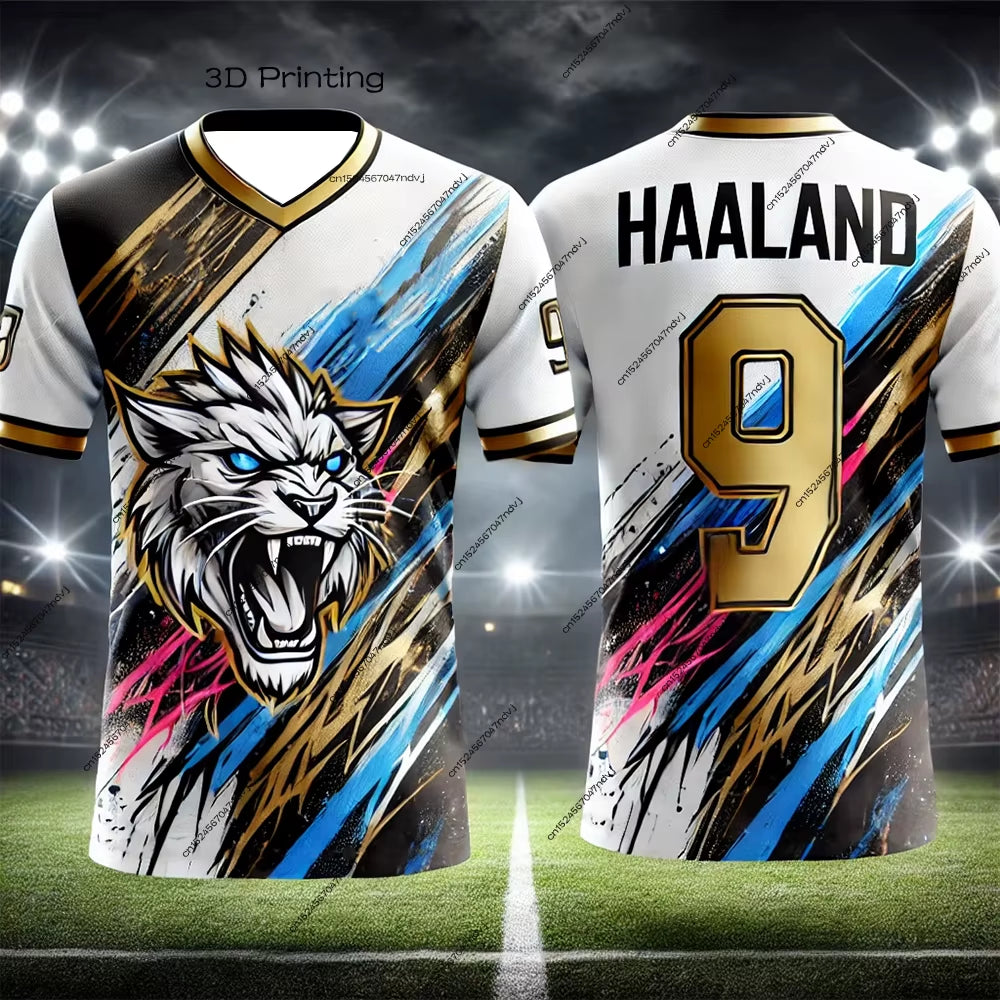 New Arrival Soccer Jersey Children'S Adult Fan Jersey T-Shirt HAALAND No.9 Casual and Comfortable Top American Trendy Design