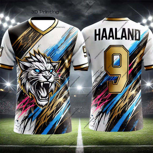 New Arrival Soccer Jersey Children'S Adult Fan Jersey T-Shirt HAALAND No.9 Casual and Comfortable Top American Trendy Design