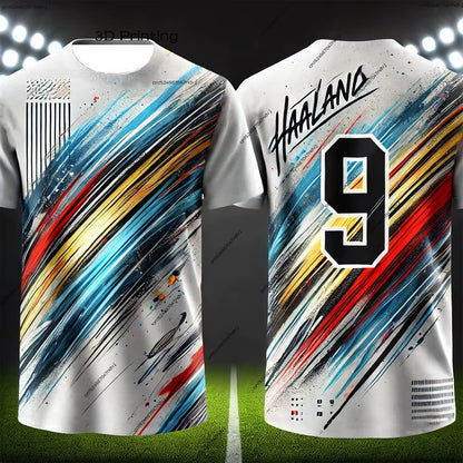 New Arrival Soccer Jersey Children'S Adult Fan Jersey T-Shirt HAALAND No.9 Casual and Comfortable Top American Trendy Design