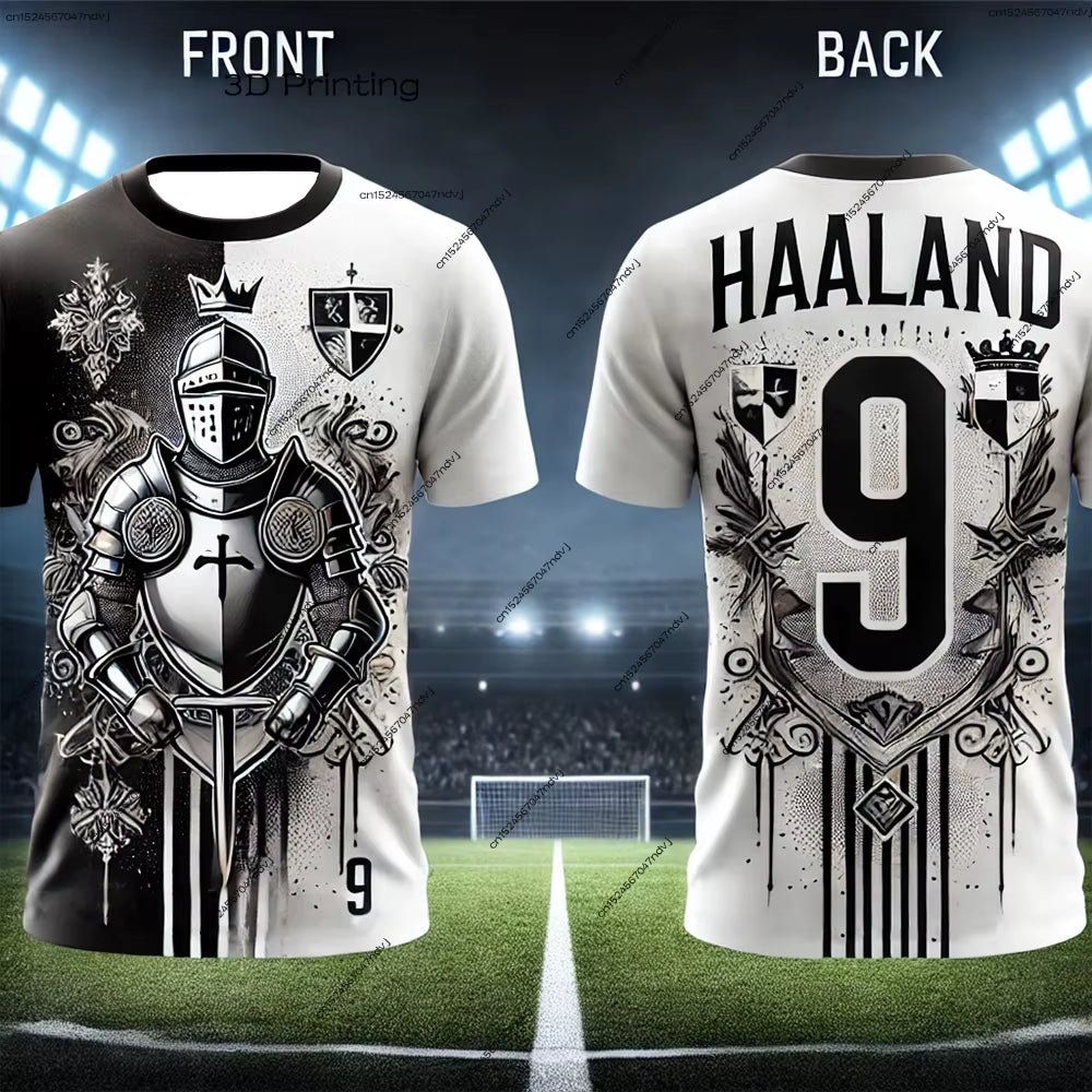 New Arrival Soccer Jersey Children'S Adult Fan Jersey T-Shirt HAALAND No.9 Casual and Comfortable Top American Trendy Design
