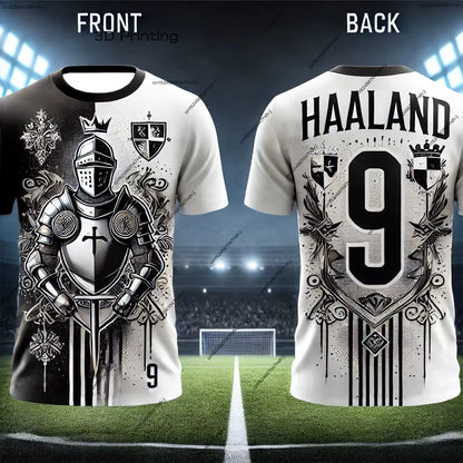 New Arrival Soccer Jersey Children'S Adult Fan Jersey T-Shirt HAALAND No.9 Casual and Comfortable Top American Trendy Design