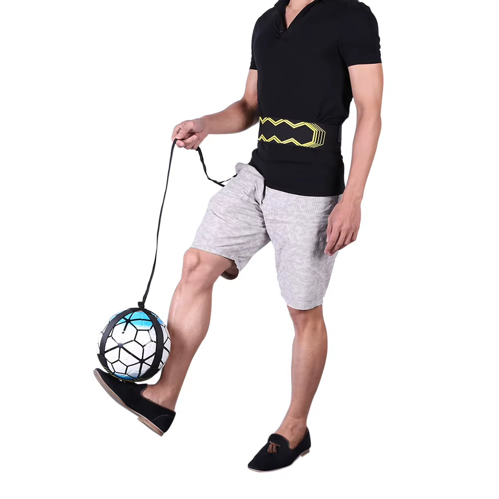 Football Kick Throw Solo Practice Training Aid Control Skills Adjustable Soccer Training Elastic Belt Sports Auxiliary Equipment