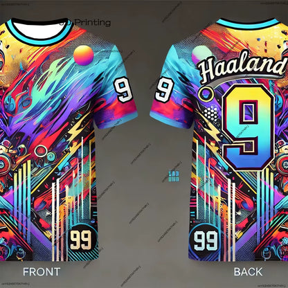 New Arrival Soccer Jersey Children'S Adult Fan Jersey T-Shirt HAALAND No.9 Casual and Comfortable Top American Trendy Design