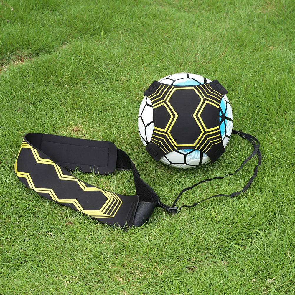 Football Kick Throw Solo Practice Training Aid Control Skills Adjustable Soccer Training Elastic Belt Sports Auxiliary Equipment